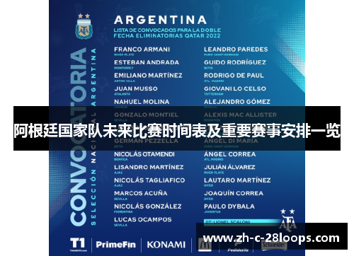 阿根廷国家队未来比赛时间表及重要赛事安排一览 阿根廷国家队未来比赛时间表及重要赛事安排一览